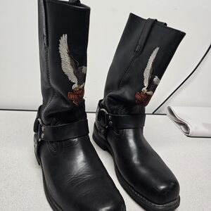 Harley-Davidson Black Leather Men's Boots